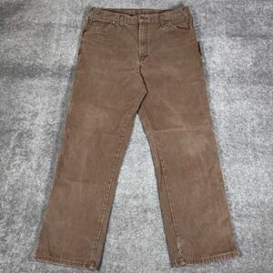 Dickies Jeans Men's 36x32 Brown Carpenter Straight‎ Canvas Workwear